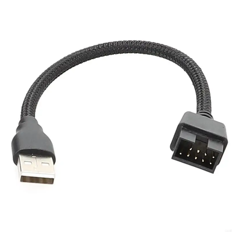 G6DD Efficient USB A Male to 9Pin Male Mainboard Internal Data Extension Cable Universal Usage