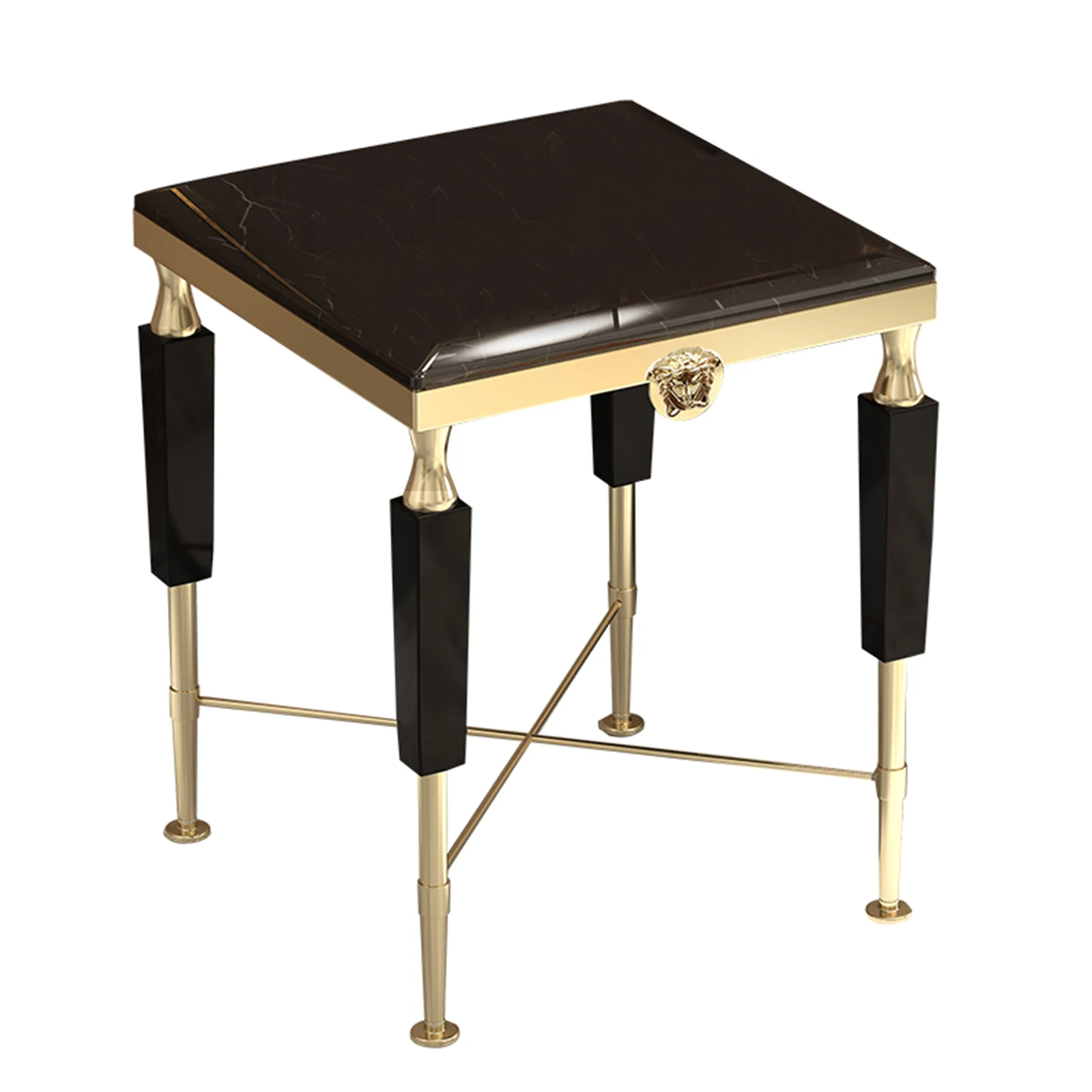 -For Living Room Gold Metal Marble Brass Square Coffee Side Table Nested Side Table Gold&