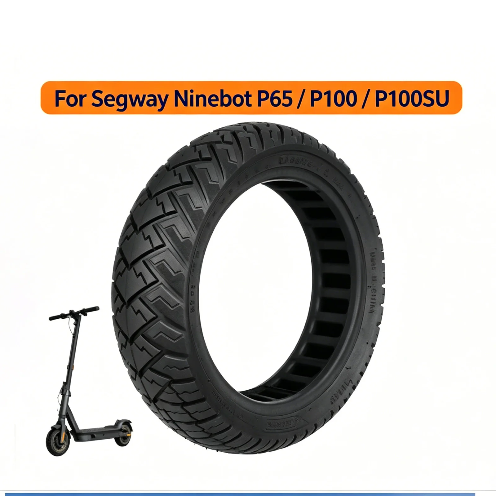 

10.5*2.75 Tubeless Tire 10.5 Inch Pneumatic Tire Off-Road Thickened Non-Slip Vacuum Wheel for Segway Ninebot P65 P100 P100SU