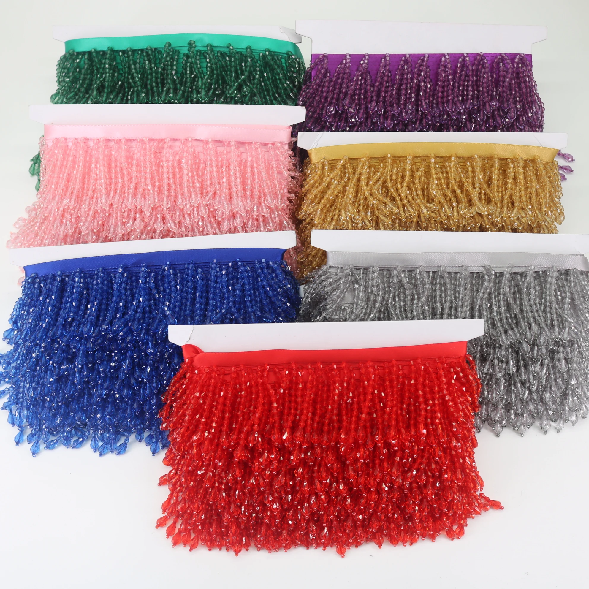 

10 Yard 6cm Wide Beaded Fringe Fabric Tassel Trim Tassels Lace Clothes Needlework Decoration Accessories Decorative Brush DIY