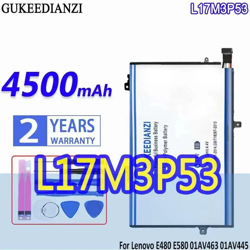 Аккумулятор для ноутбука L17M3P53 4500 мАч для Lenovo Thinkpad E480 E580 R480 R580 01AV463 01AV445 01AV466