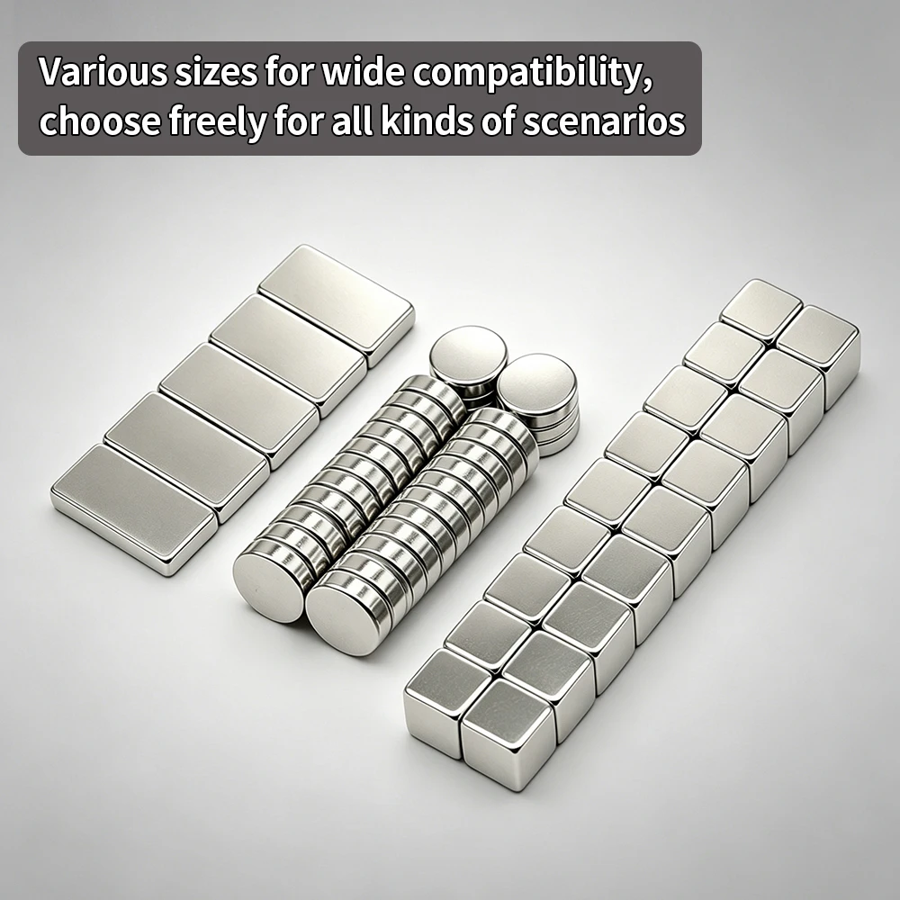 Super Powerful Round Neodymium Magnet NdFeB N35 Block Strong Permanent Magnetic Imans for Refrigerator Various Sizes