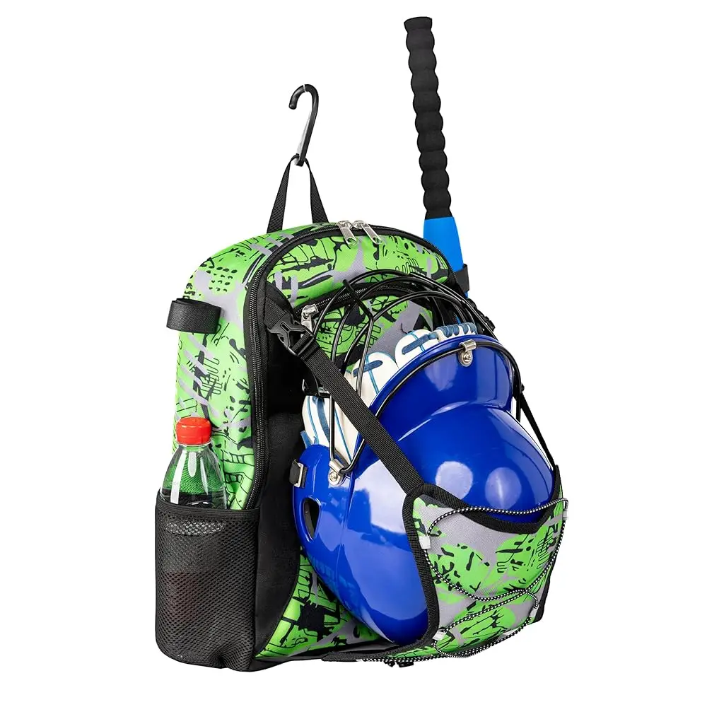 

Youth Baseball Bat Bag Backpack, T-Ball & Softball Equipment Gear for Youth with Fence Hook, Lightweight Baseball Bat Backpac