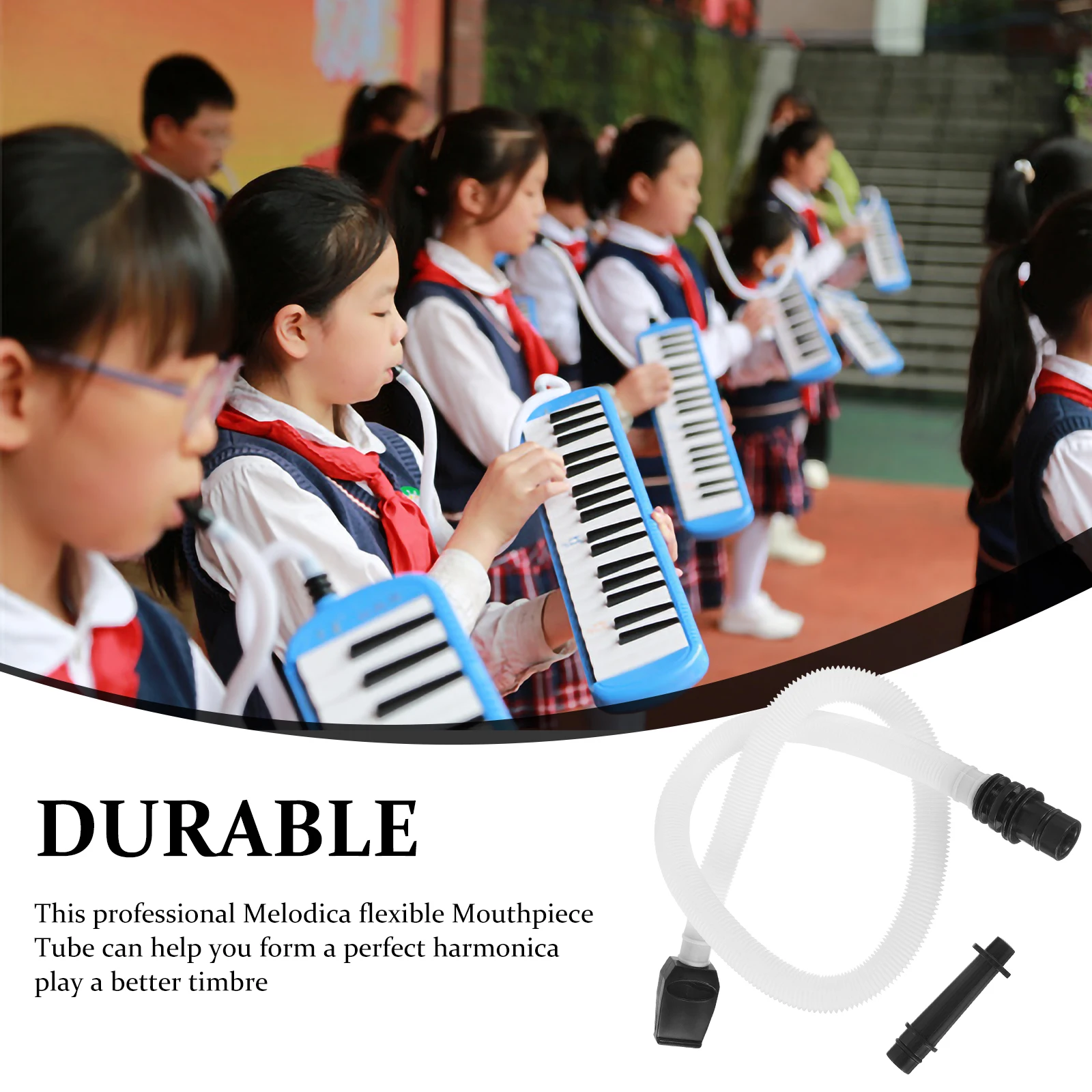 

Flexible Melodica Mouthpiece Tube ABS Durable Replacement Part Children Students Beginners Musical Instrument Accessories