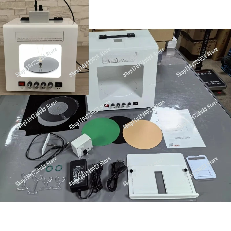 2026 hot-selling high-quality 20cm 30cm light box black background rotating necklace display stand with turntable photo box