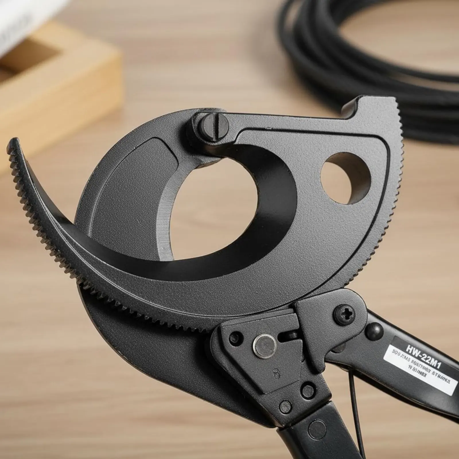 Picture 6: Ratcheting Cable Cutter Quick Release Heavy Duty Cable Shear Heavy-Duty Wire Cutter Non-Slip Grip Industrial Wire Cutting Tool