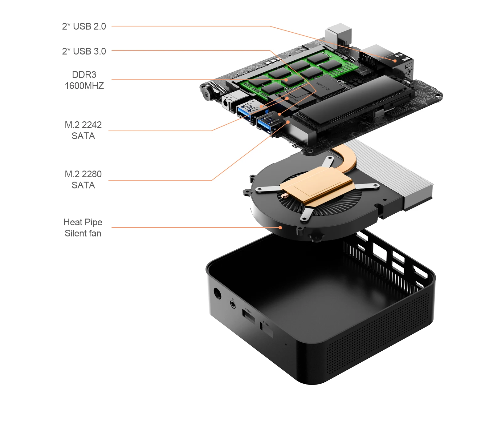 Chatreey T9 Mini PC Intel N3150 4GB 128GB SSD
