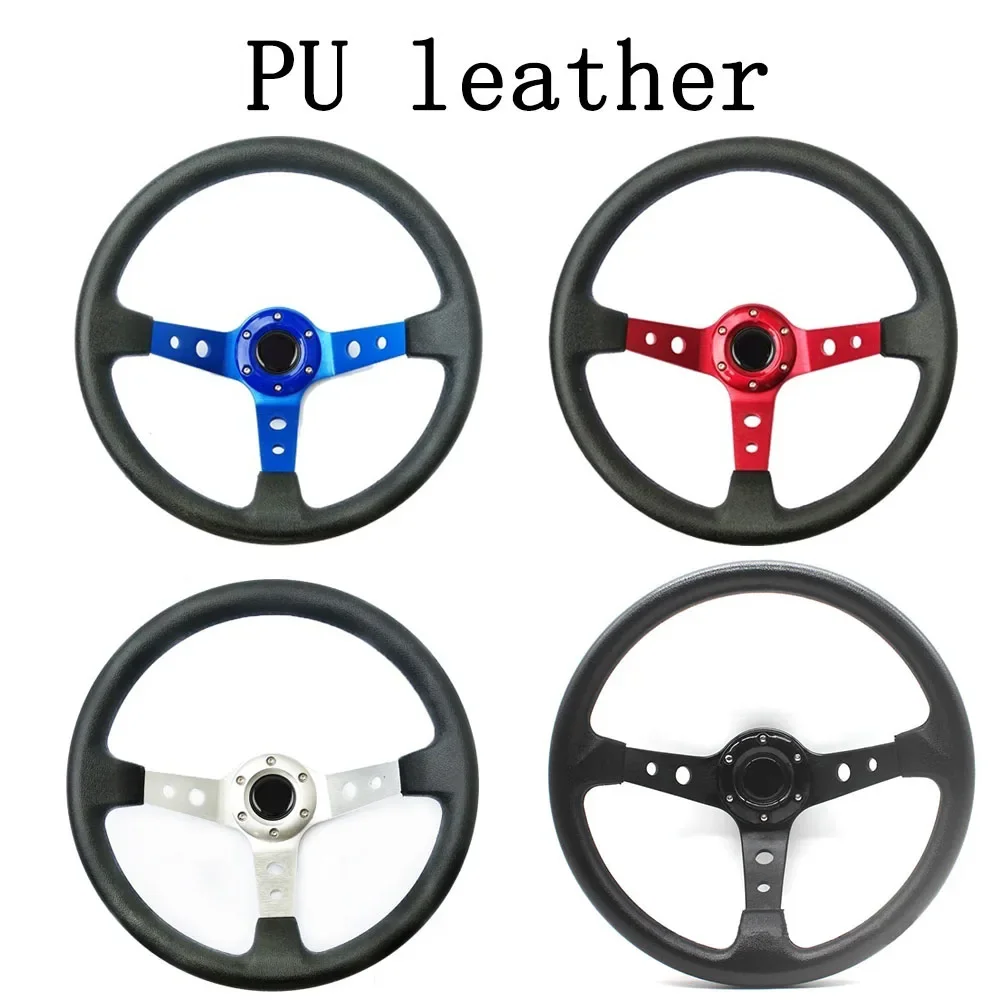 Universal 350MM Suede Steering Wheel  Leather Steering Wheel Drift racing type High quality Suede/PVC Style