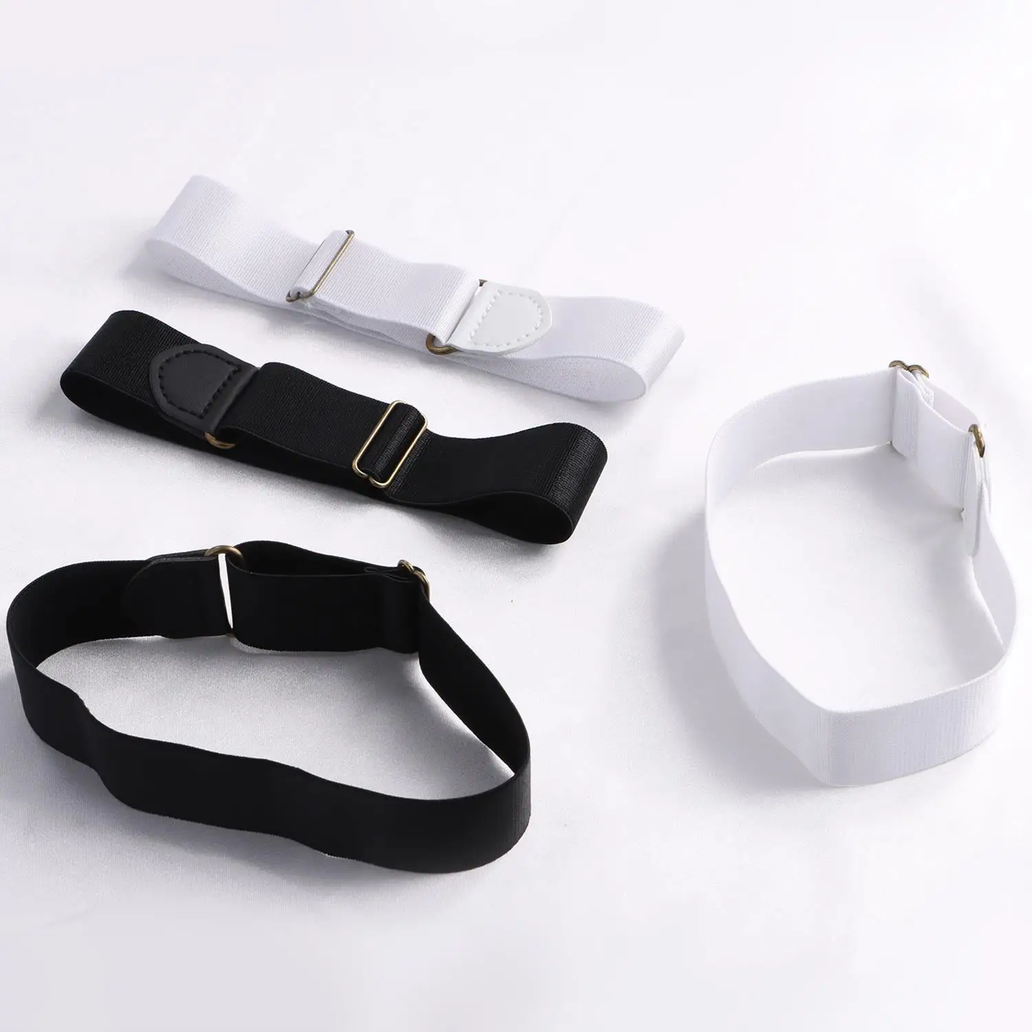 1Pair Elasticated Unisex Armbands Sleeve Garter Adjustable Gift Shirt Sleeve Holder Cufflinks Business Wedding Groom Accessories