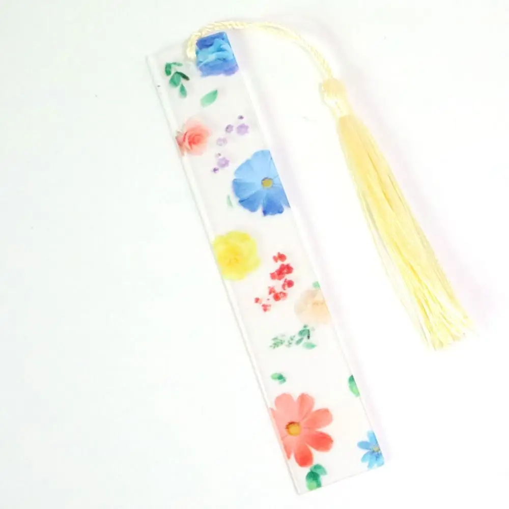 

Transparent Acrylic Reading Bookmark Vintage With Colorful Tassel Bookclip Flower Cute Bookmarks Crafts Graduation Gift