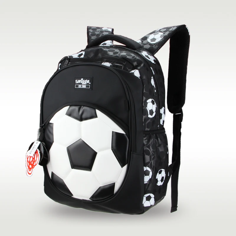 Smiggle-mochila escolar clásica para niños, de fútbol blanco, de alta calidad, original, superventas, 16 pulgadas