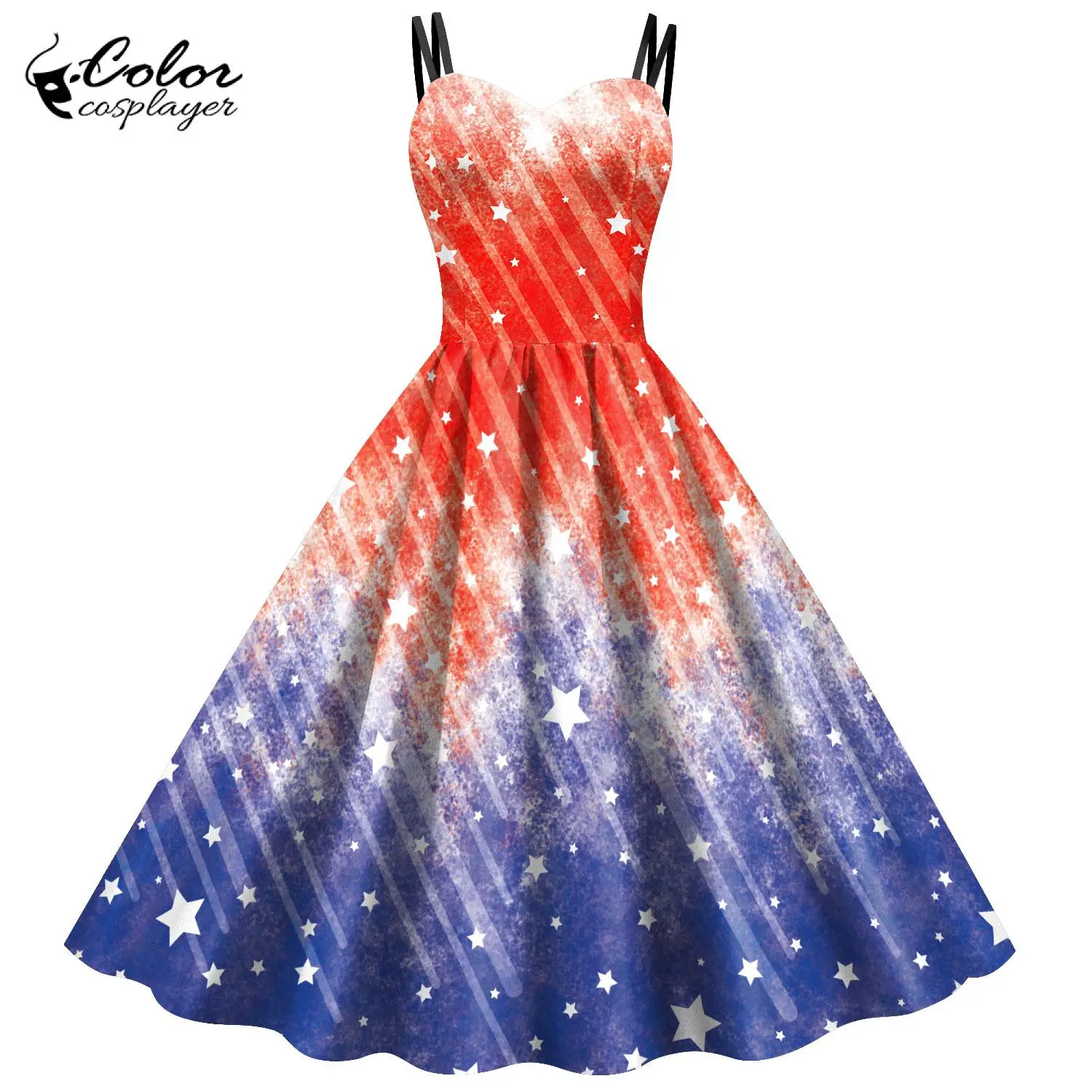 Color Cosplayer Valentine's Day Dresses for Woman Holiday Carnival Cosplay Costume Sleeveless Sexy Slip Dress Halloween Robe