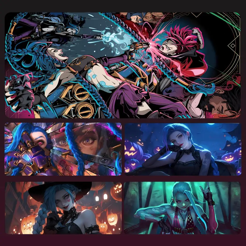 

High Quality League Of Legends Jinx Mousepad Anime Mouse Pad Gamer Desk Gaming Laptop PC Gamer Accessories Mice Keyboards