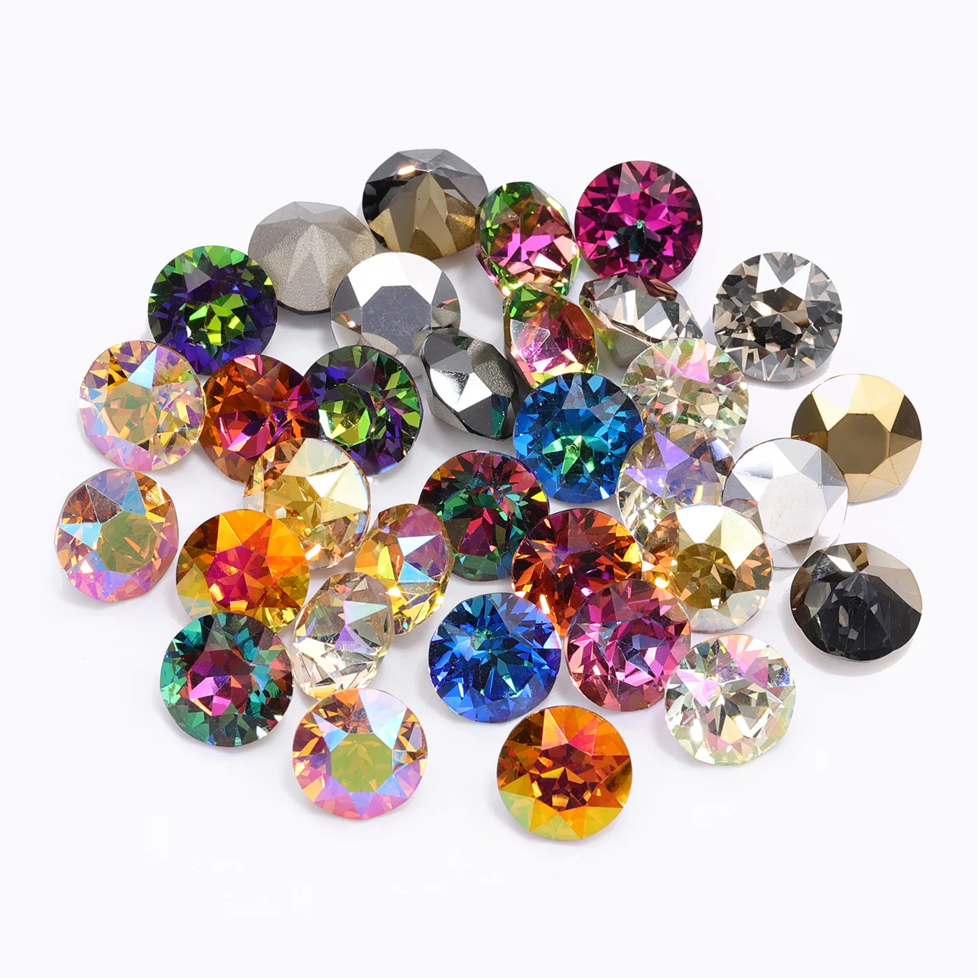 Piedras de vidrio K9, Gema de punto, XIRIUS Chaton, cuentas de diamantes de imitación de cristal para arte de uñas DIY, pegamento de costura en accesorios de ropa, nuevo