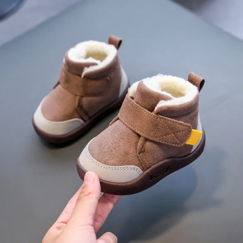 Toddler Baby Boots Winter Boys Girl Warm Baby Snow Shoes Plush Soft Bottom Infant Shoes Newborn Baby Outdoor Sneakers Kids Boots