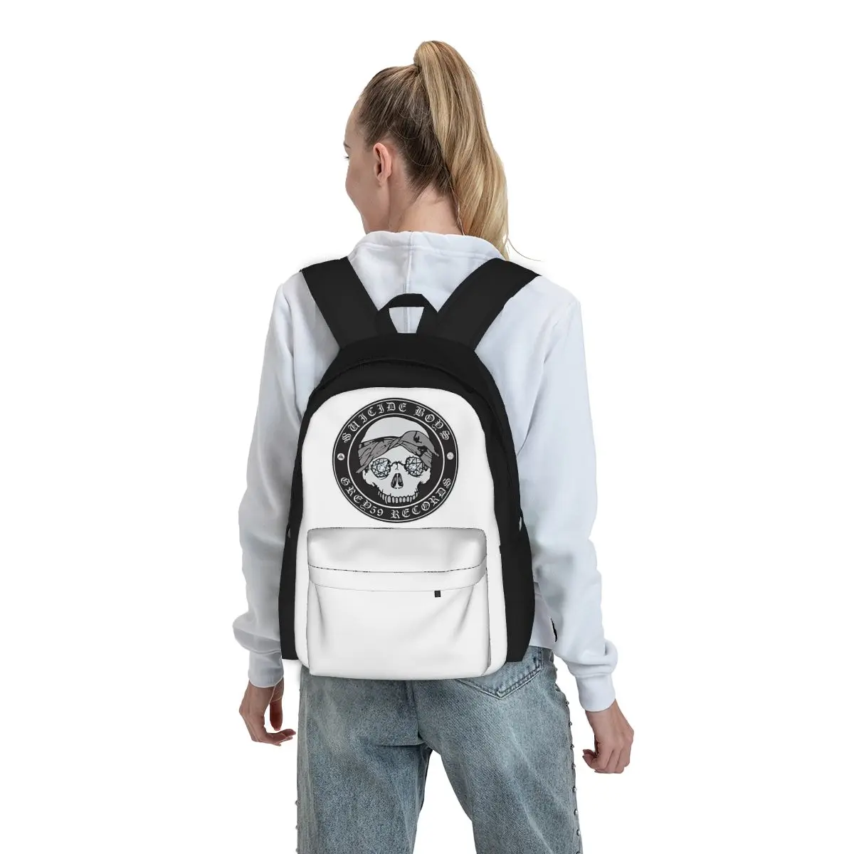 GREY 59 $uicideboy$ Logo Backpacks Boys Girls Bookbag  School Bags Cartoon Kids Rucksack Travel Rucksack Shoulder Bag