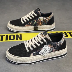 Breathable Mens Casual Shoes Outdoor Mens Canvas Shoes Trendy Male Vulcanized Shoes 2025 New Comfortable Zapatillas De Hombre