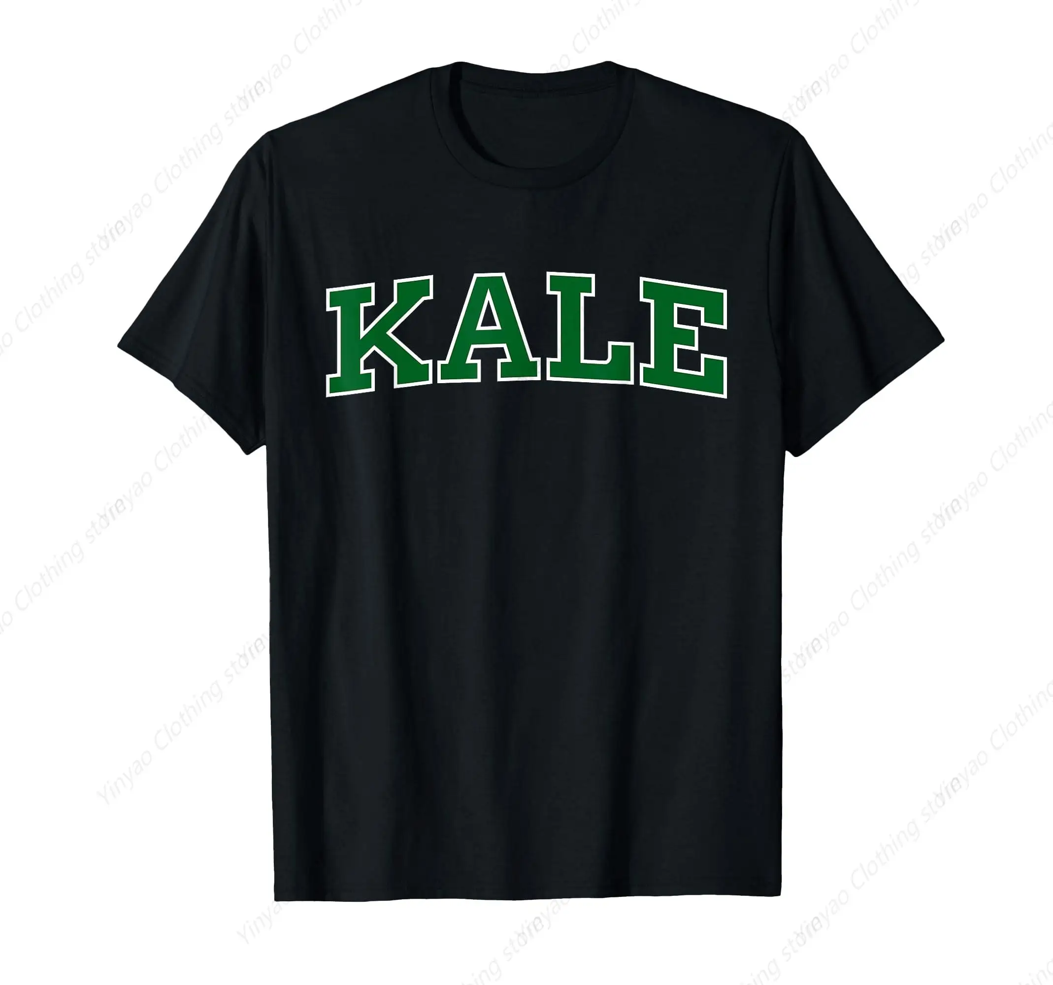 

Kale Green Plant-Based Vegetarian Printed Men'S And Women'S T-Shirt Black Minimalist Pure Cotton Shirt Short Sleeved