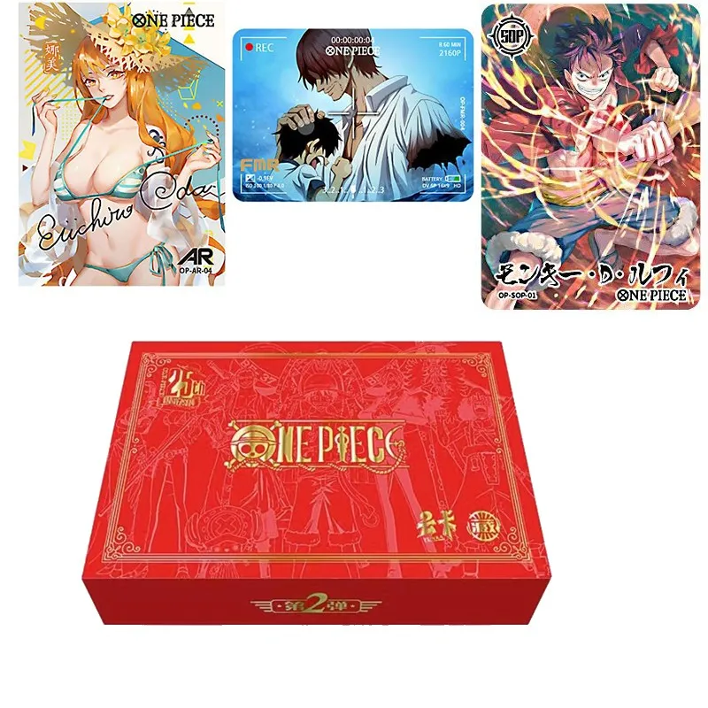 Yunka One Piece Collection Cards Anime Figures Trading Game Luffy Sanji Nami TCG Booster Box Game Cards Gifts for Boys and Girls