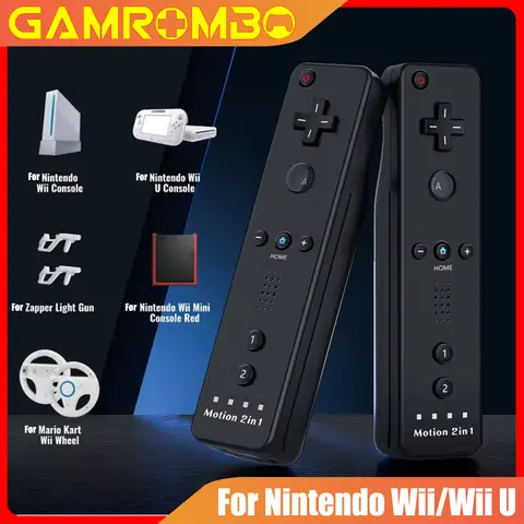 닌텐도 WII/WII U 콘솔용 2in1 컨트롤러 왼쪽 오른쪽 조이스틱 무선 게임패드 모션플러스 게임 리모컨 로커 포함