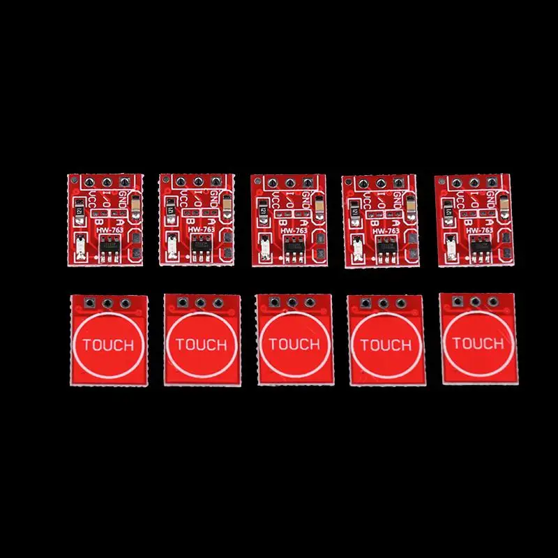 10 PCS TTP223 Módulo de chave de toque com travamento automático / interruptor capacitivo momentâneo Módulo de canal único