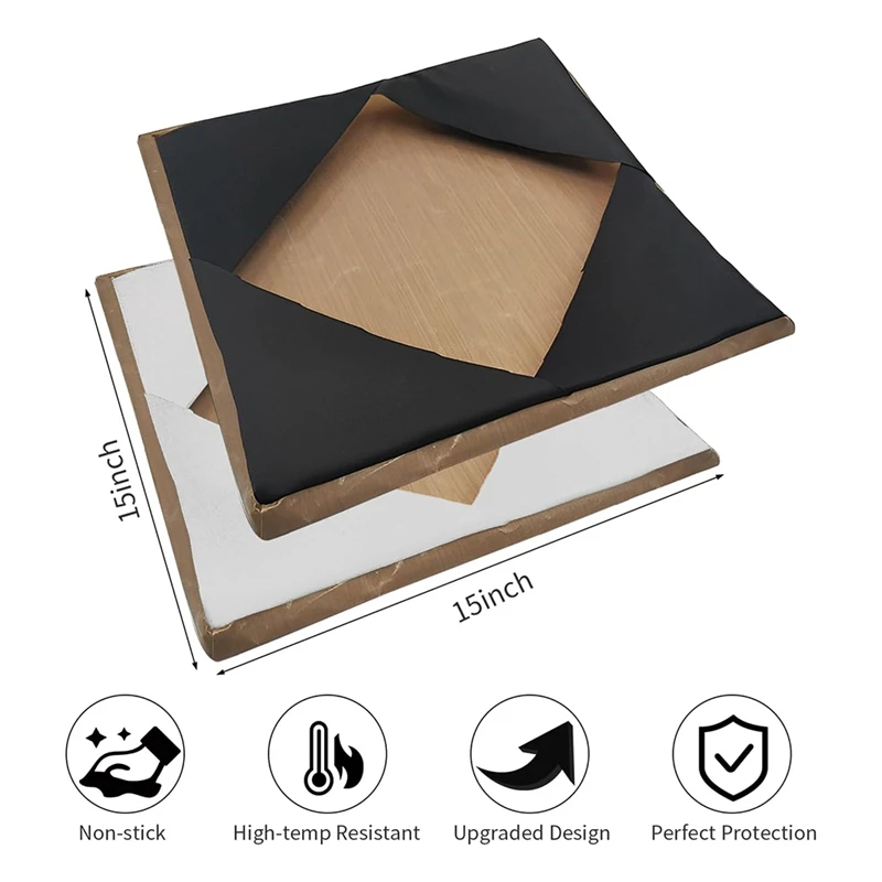 AB45 2 ชิ้นแผ่นกดความร้อน Wrap Cove สําหรับปกป้องระเหิดความร้อนกดเครื่องแผ่น 15X15 นิ้ว