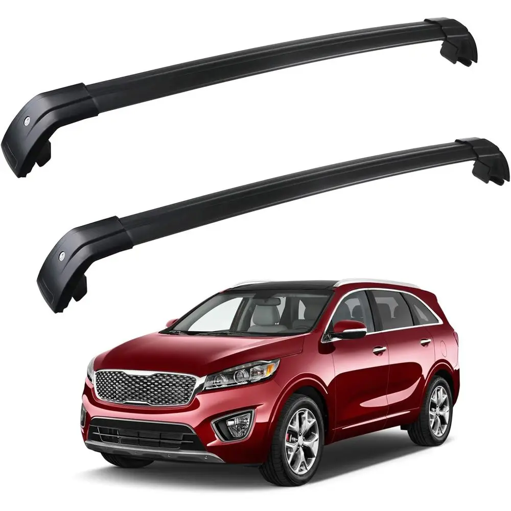 

Совместимые с багажниками на крышу KIA Sorento 2015-2018 с боковыми рейлингами, противоугонными замками, дизайнерские, для багажных боковых балок или багажников на крышу.