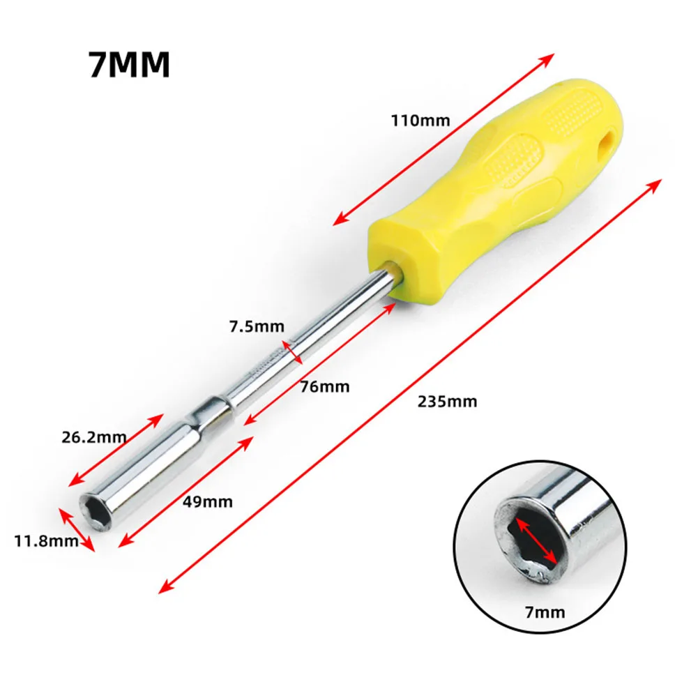 5.5-10mm Hexagon Socket Wrench Screw Driver Screwdriver For Home Appliance Mechanical Repair Hex Nut Hand Tool