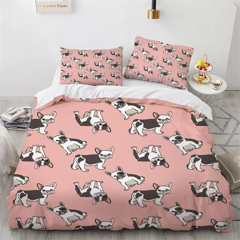 

Cute Cartoon Animal Duvet Cover Dog Bedding Set Twin Full For Kids Girls Kawaii Room Decor Microfiber Comforter Cover Pillowcase