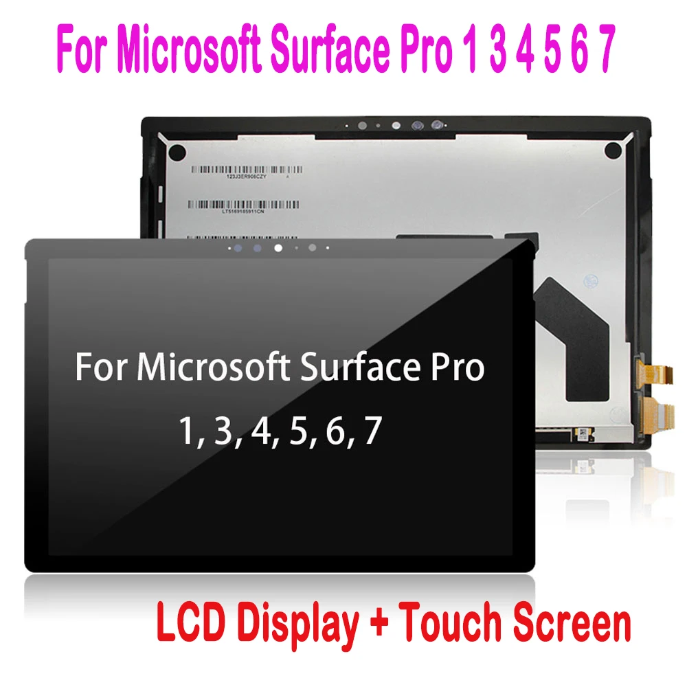 

LCD Display Touch Screen Digitizer, Have Flaws for Microsoft Surface Pro1, 3, 4, 5, 6, 7LCD Display, Minor Crush Injury Assembly