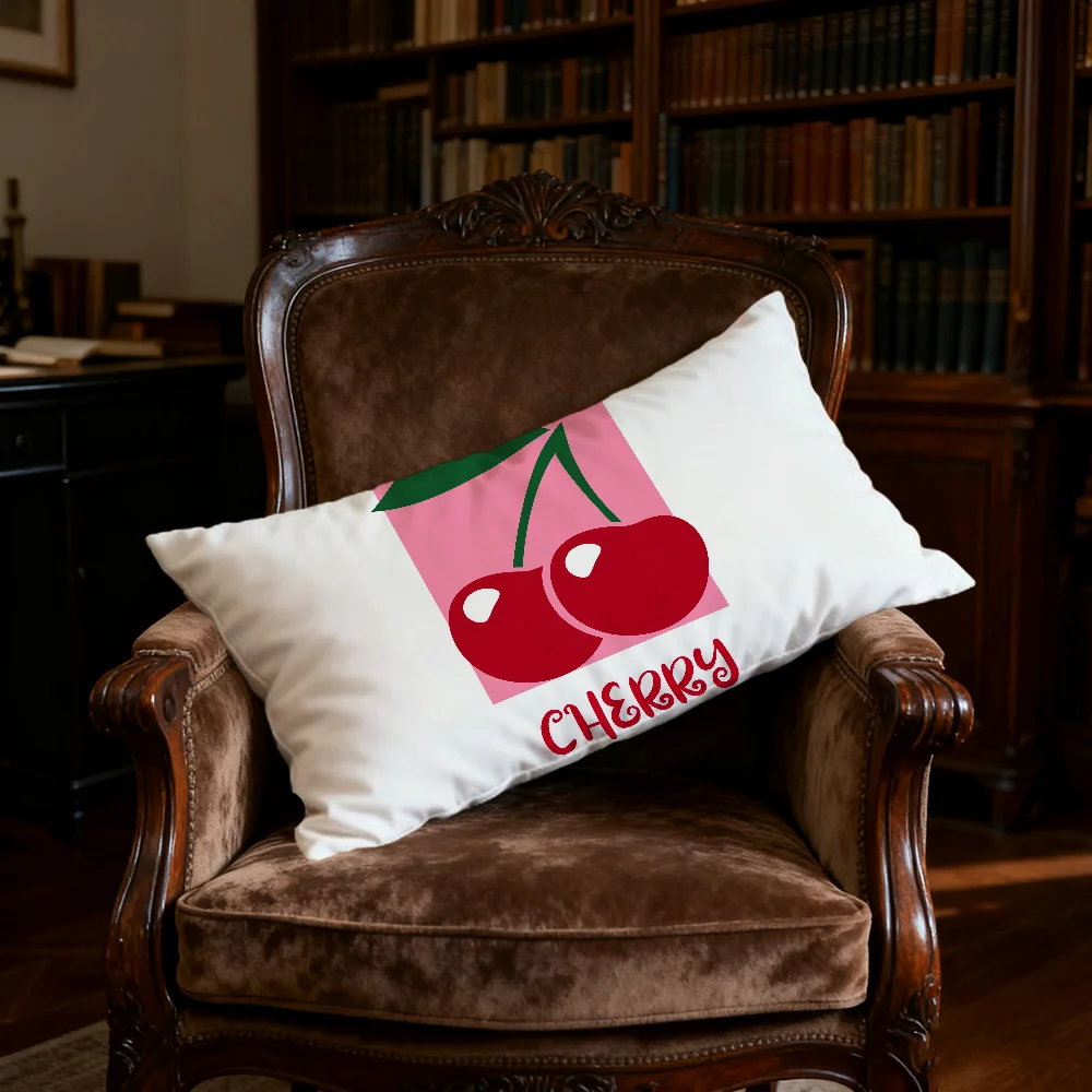 CHERRY cartoon Cushion Cover Rectangle Pillow Cover Home Sofa Living Room Dorm Bedside Hogar Pillowcase Party Gift