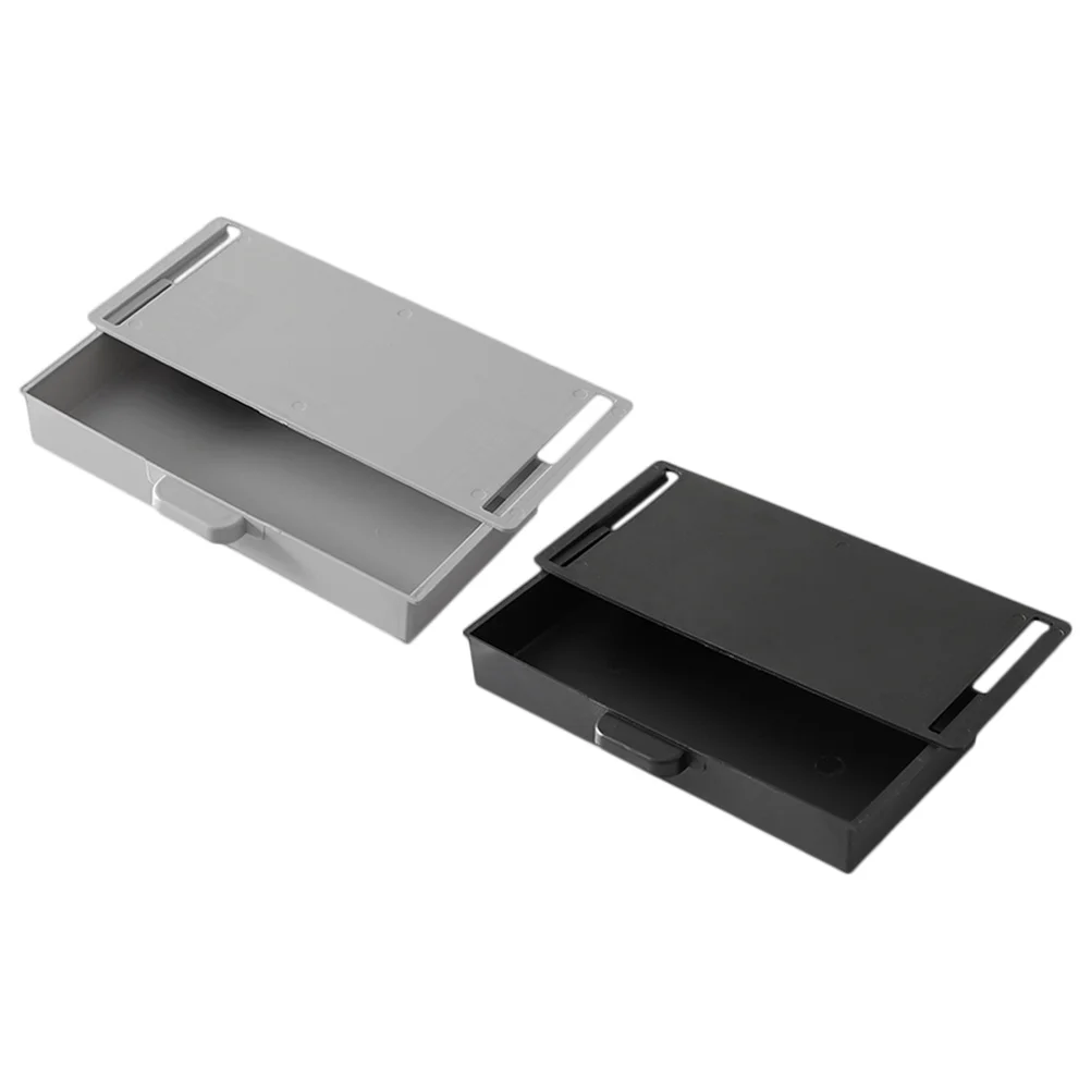 2 szt. Taca bez dziurkacza Pudełko do przechowywania Biurko Możliwość układania w stosy Spinacz Abs Wielofunkcyjna komora na biurko
