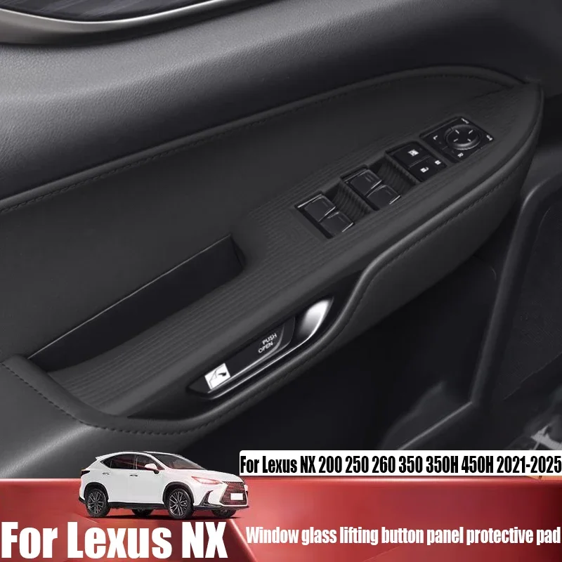 For Lexus NX 200 250 260 350 350H 450H 2021-2025 window lift button panel silicone protective pad Car interior Trim Accessories