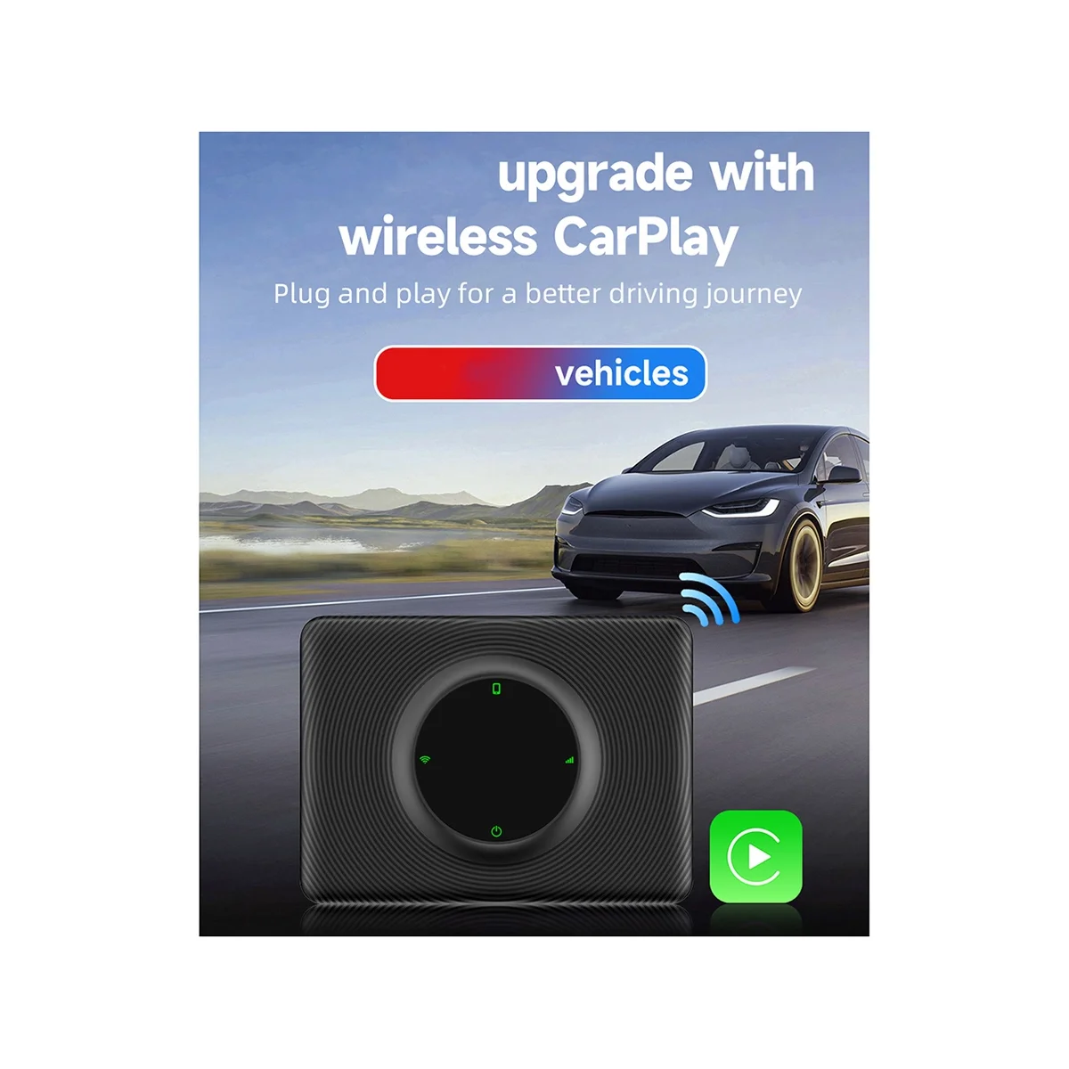 Mini Wireless CarPlay Adapter Wireless Android Auto Car Connect Box WiFi Bluetooth Adapter for Model 3/ /S