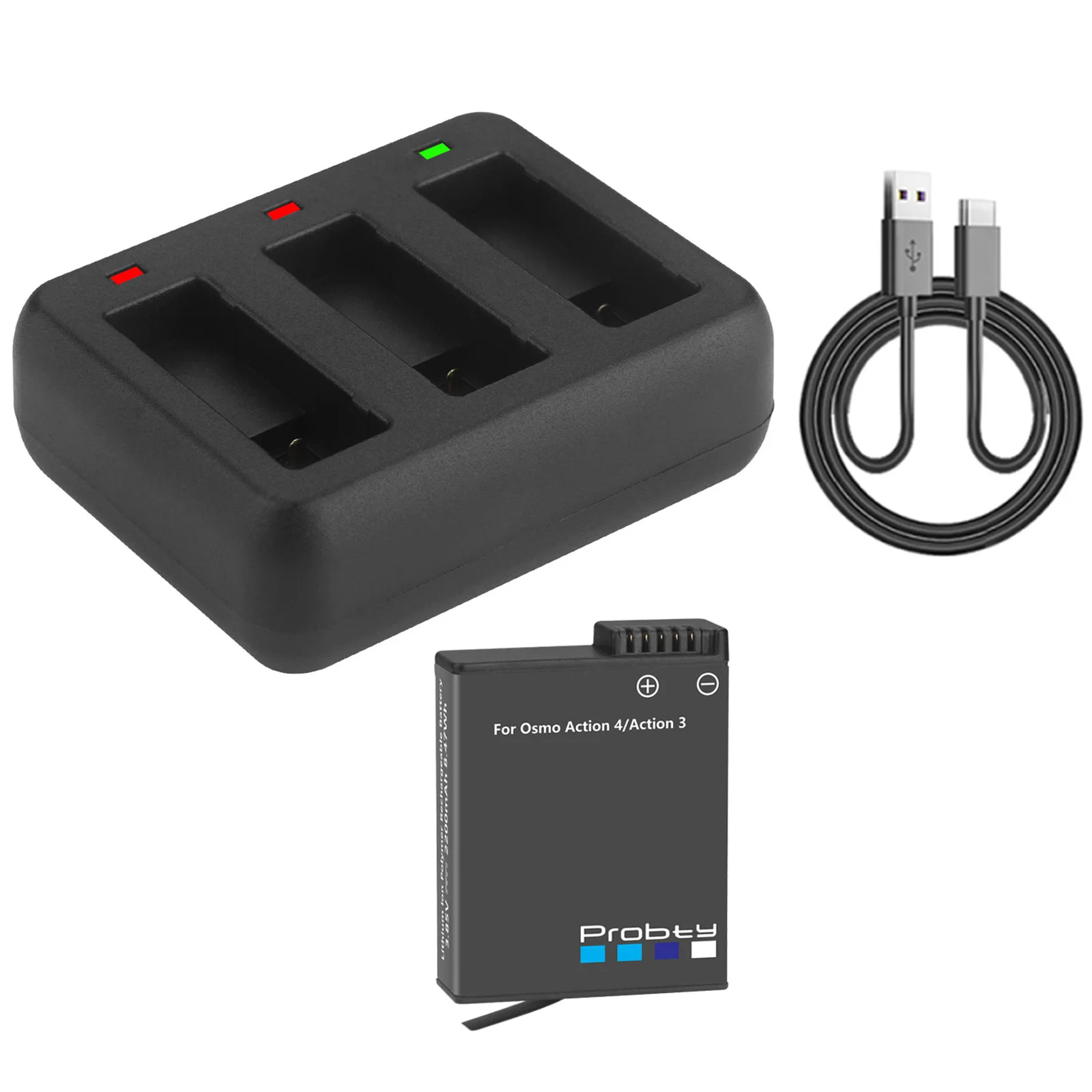 2200mAh per DJI Osmo Action 3/4 batteria estrema con Hub di ricarica della batteria ricarica per accessorio DJI OSMO Action 4/3