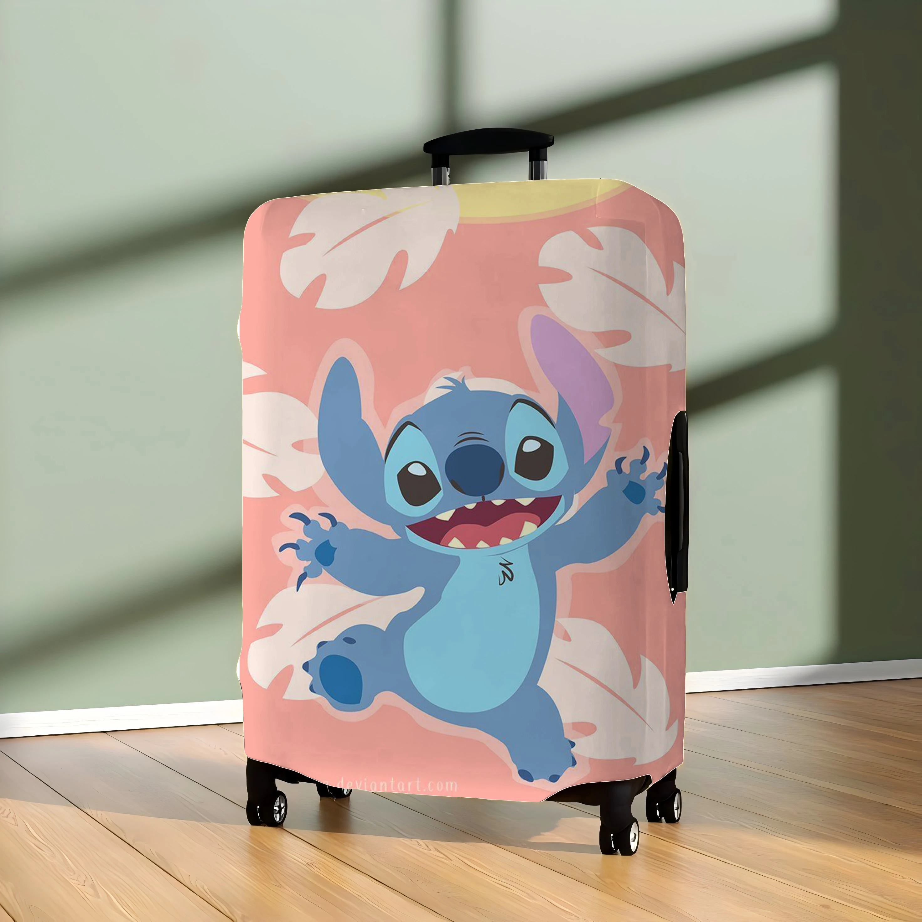 Luggage Cover Disney Travel Accessories Stitch Storage Bag Trolley Case For Suit Covers Suitcase Protector Protective Traveling