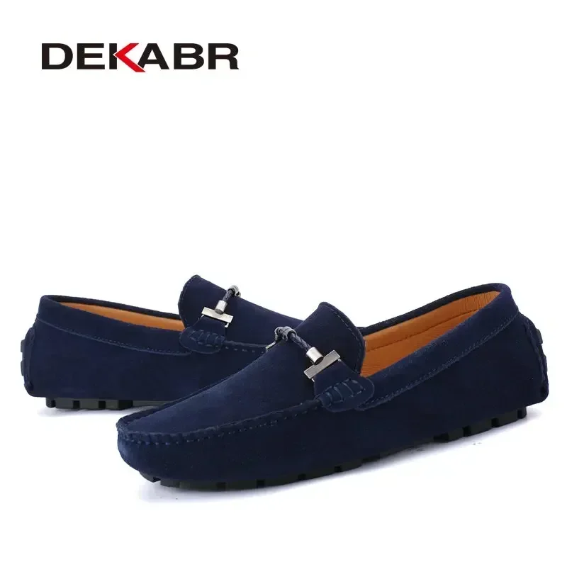 Dekabr sapatos casuais masculinos da moda tamanho grande 38-47 marca verão mocassins de condução respirável atacado homem calçados macios para homem