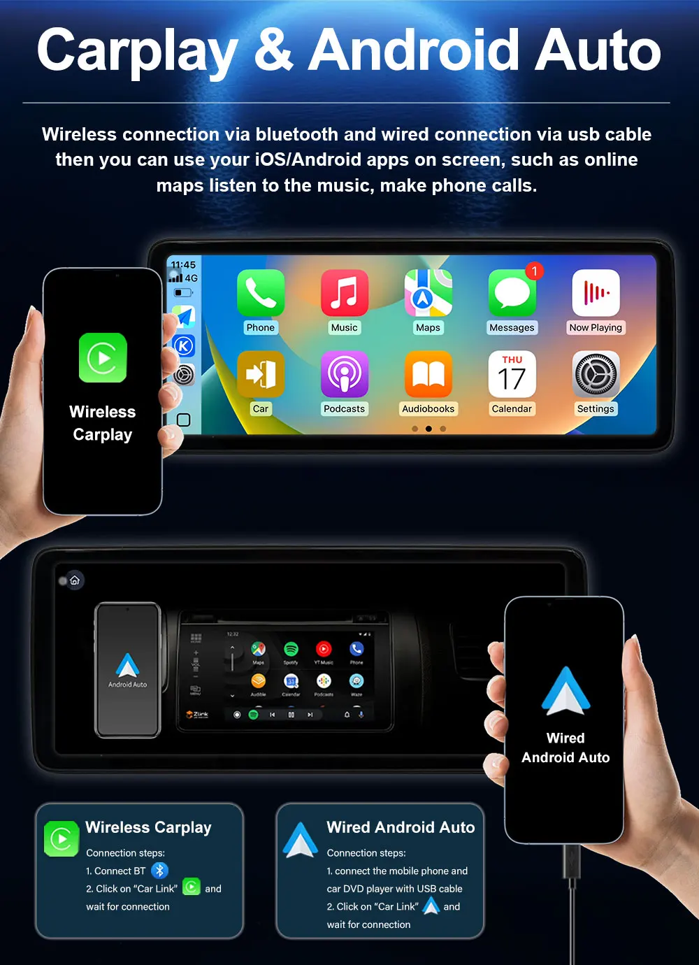 Android 16 System Stereo Auto-Multimedia-Videoplayer für Mercedes Benz E-Klasse W212 2009 - 2016 Carplay GPS QLED-Bildschirm 4G – Detail 13