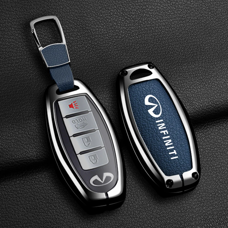 غطاء حافظة مفتاح السيارة من سبائك الزنك ، غلاف ريموت ذكي ، Infiniti Q50 ، Q60 ، Q70 ، QX50 ، QX60 ، QX70 ، G25 ، EX ، FX ، JX35 ، FX25 ، FX35 ، EX35 ، JX35 ، FX37