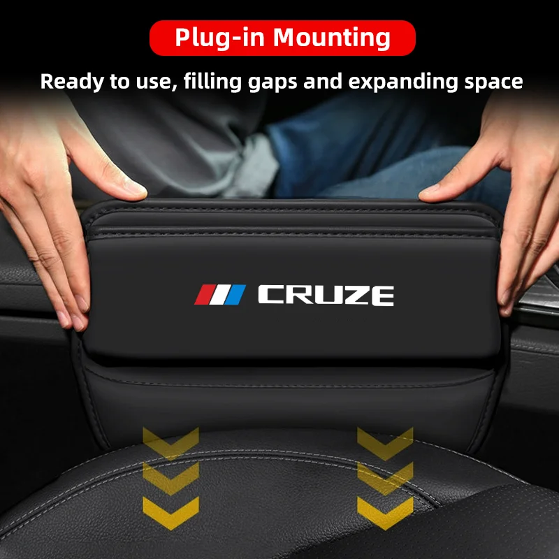 Organizador de espacio de asiento de coche de cuero, 1 Uds., para Chevrolet Cruze 2010 2012 2013 J300, consola, enchufe de asiento lateral, accesorio de caja de almacenamiento