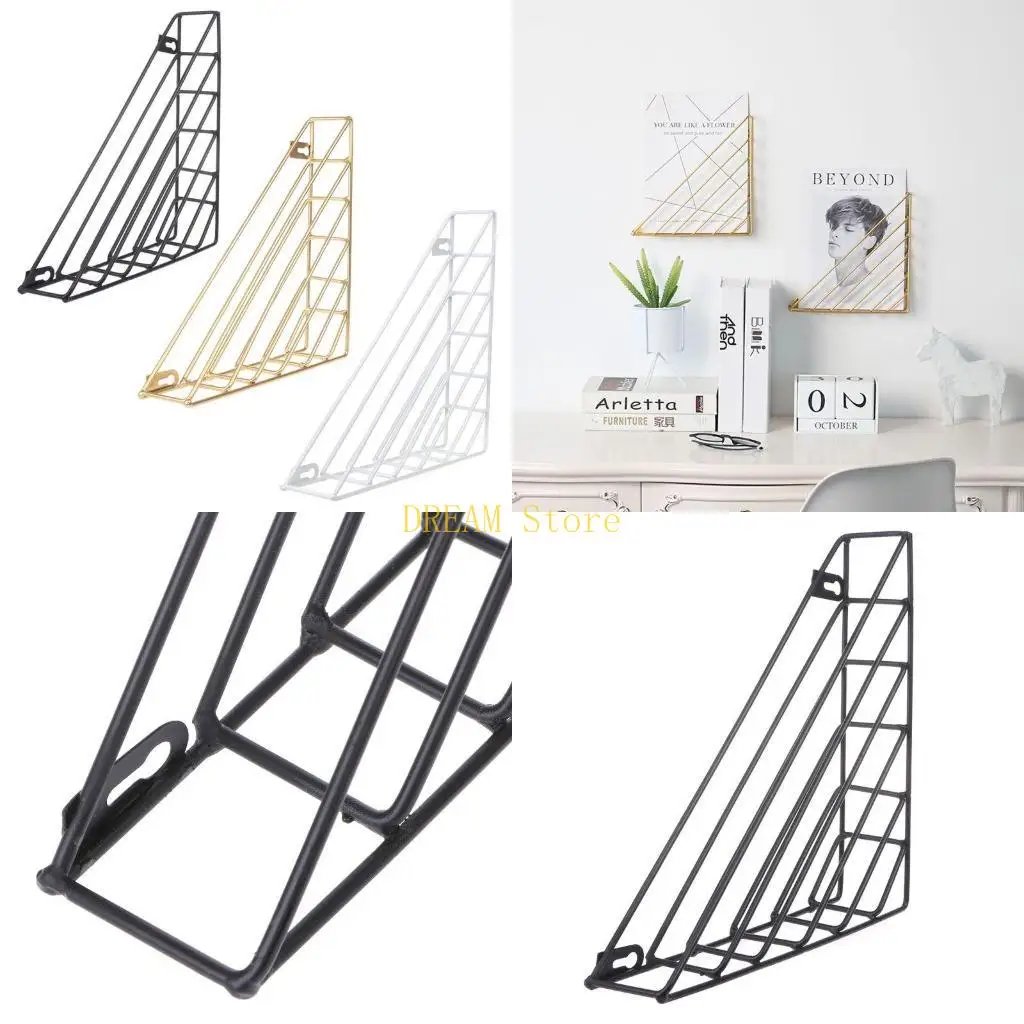 

Скандинавский геометрический железный стеллаж для хранения журналов, настенная корзина, домашний органайзер, декор, новинка,