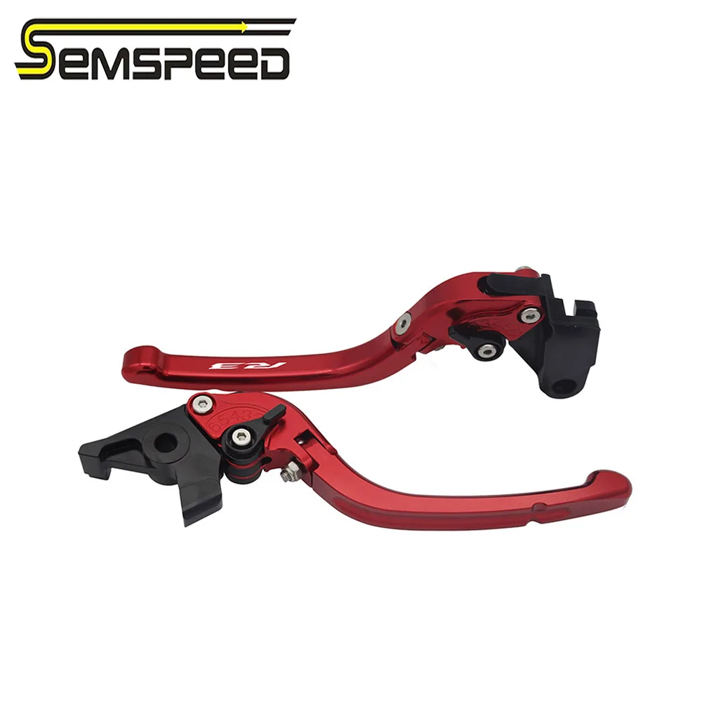 SEMSPEED For Yamaha 2021-2022 YZF-R3  CNC Foldable Brake Clutch Levers YZF R3 R 3 YZF-R3 Parts Motorcycle Accessories with Logo