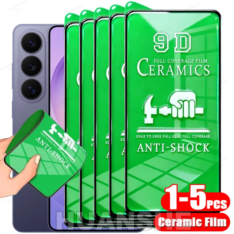 

1-5PCS Clear Ceramic Screen Protector for Samsung Galaxy S26 Ultra S26 Plus S26 FE S25 S24 S23 S22 S21 S20 Note 20 Ultra