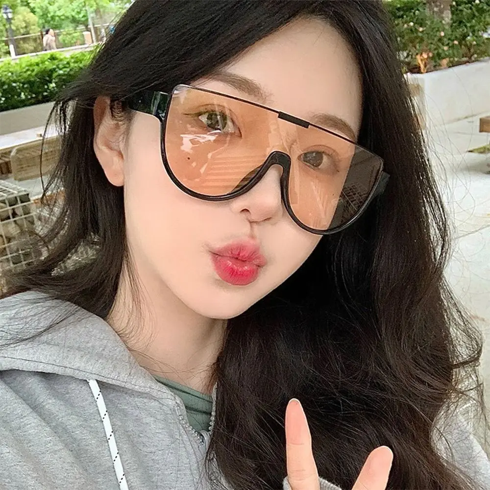 Ins Trending Monoblock Semi-round Sunglasses Designer Outdoor Goggle Shades Half Frame UV400 Eyewear for Women & Men