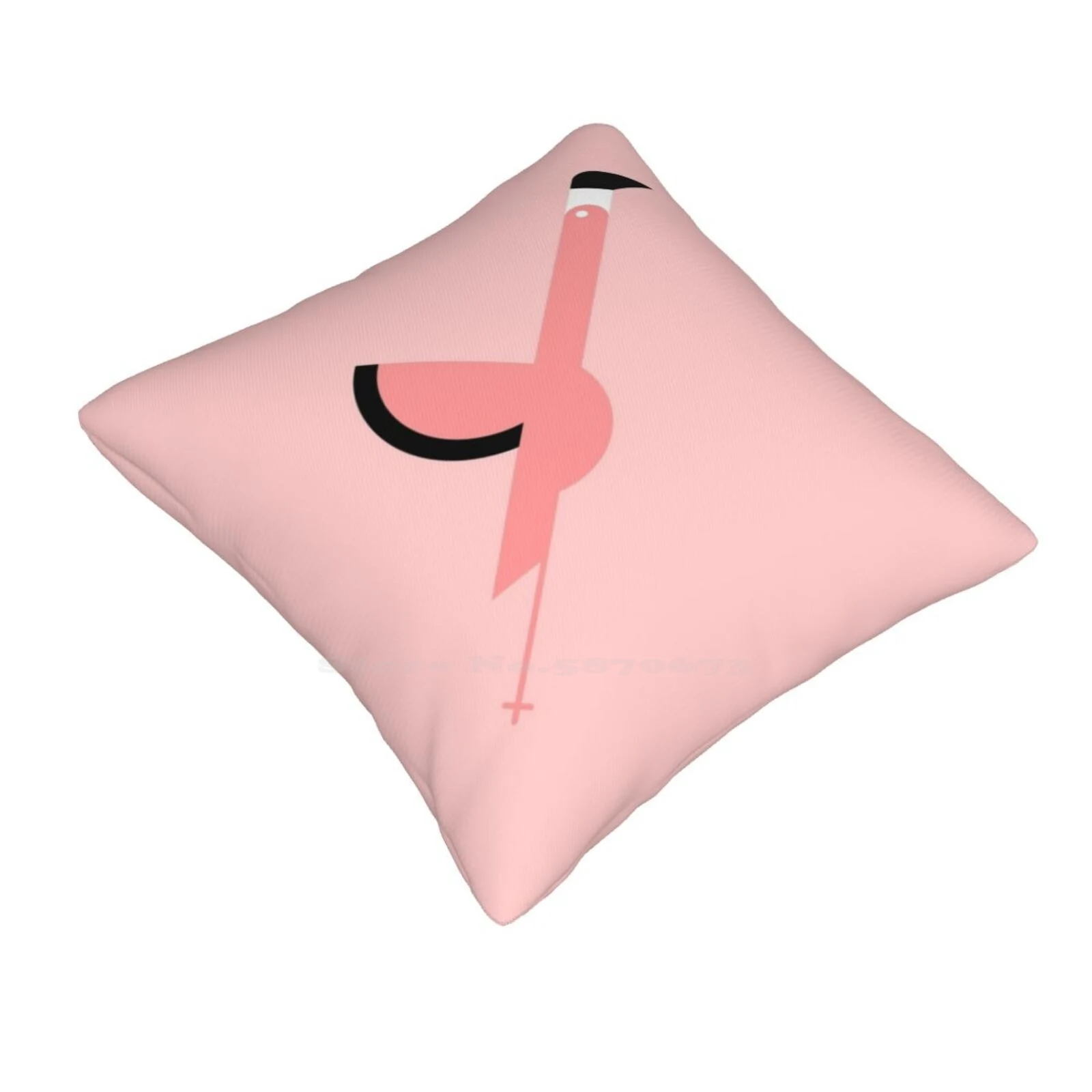 Flamingo Vector Illustration Pillow Cover Hug Pillowcase Pink Flamingo Birds Vector Salmon Ga Studio Guuske Flying