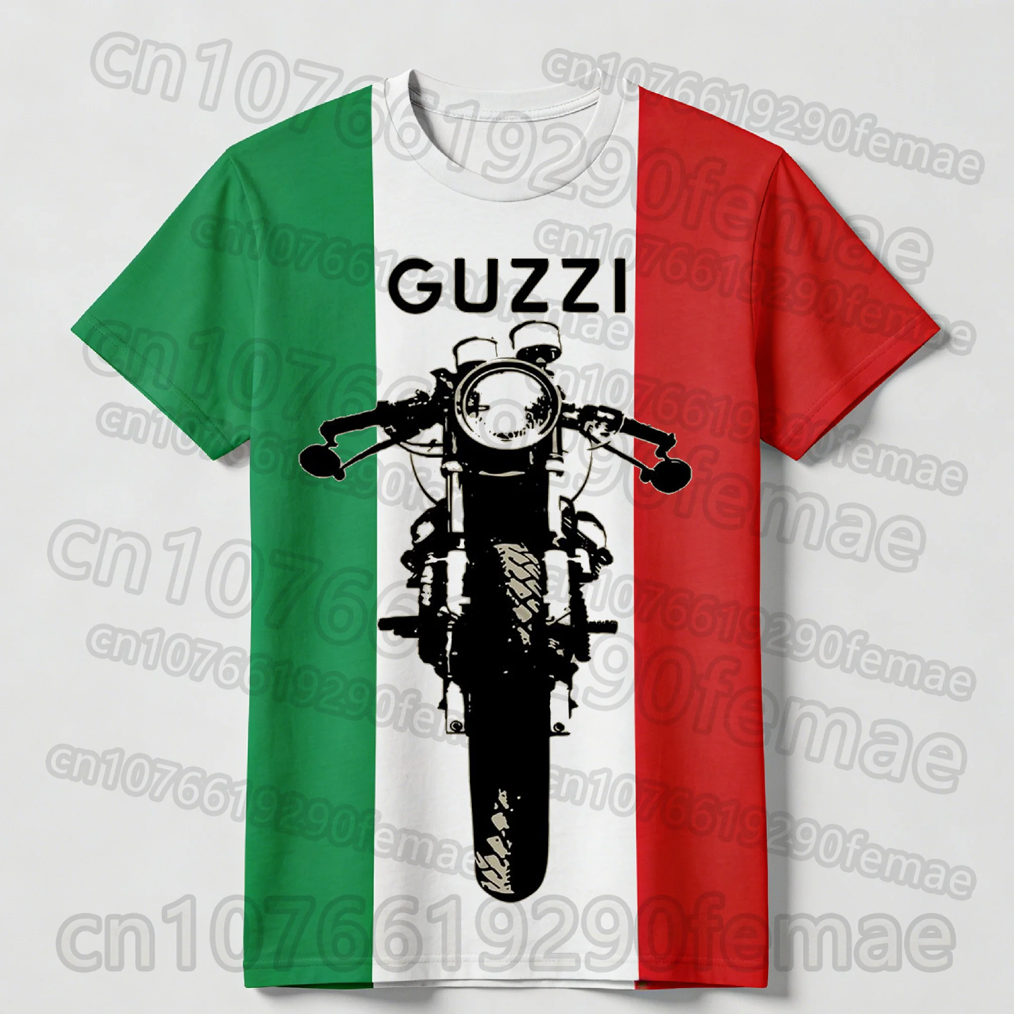 

Итальянская классическая цветная мотоциклетная футболка 2026 года, новая мужская футболка с коротким рукавом и принтом MOTO GUZZI, повседневная модная мужская футболка