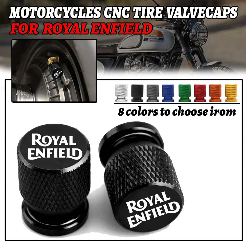 Tapas de válvula de neumático de motocicleta para Royal Enfield Bullet/Meteor/Classic 350 500 Interceptor 650 Continental GT 535 Himalayan 411 400i