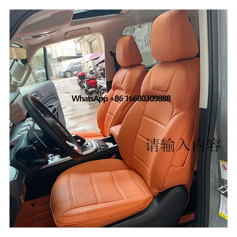 Luxury Nappa Leather Custom Fit Seat Kits 7-Seaters Tank 500 Full Car Seat Covers Front Rear Full Set Accessory