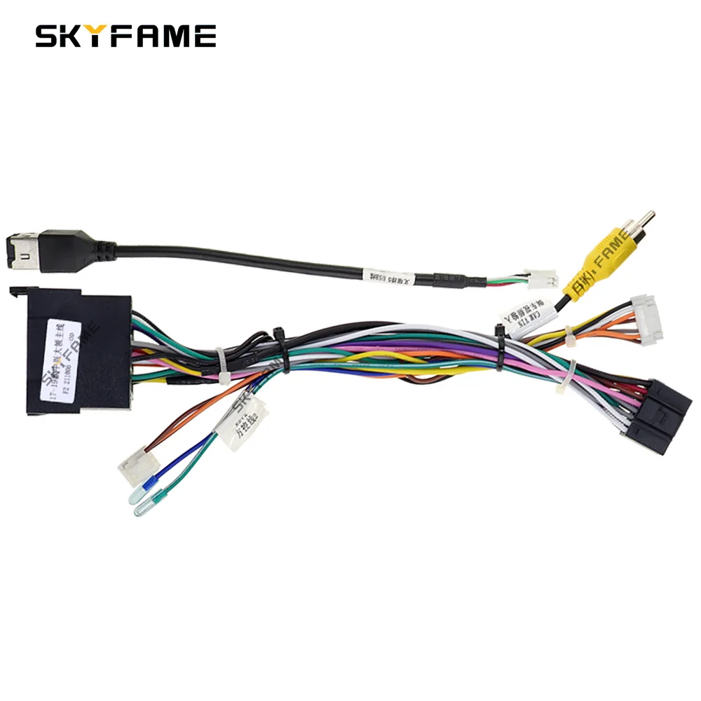 SKYFAME سيارة 16pin الأسلاك تسخير محول Canbus صندوق فك أندرويد راديو كابل الطاقة ل ZX السيارات Terralord OD-ZX-01