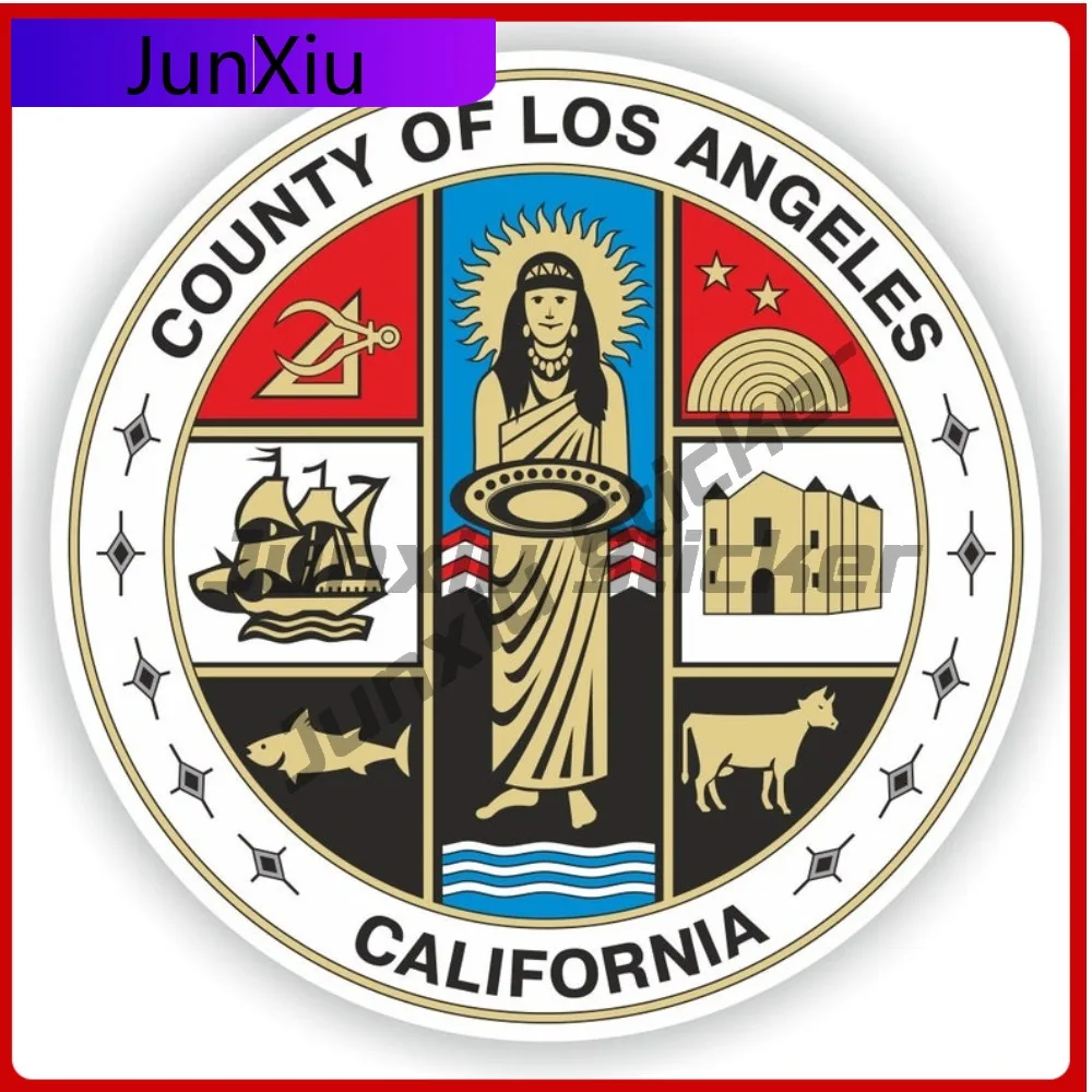 

Los Angeles United States Seal Round Flag Personalized Vehicle Decor Perfect For Outdoor Vehicle Surfaces